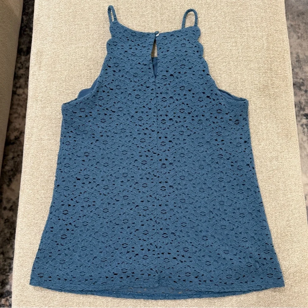 NWOT*** Teal Lace Women's Tank Top - Picture 2 of 3